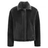 Freddy Zip-front short coat in synthetic fur, Μέγεθος: XL