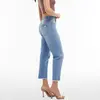 Freddy High-waist straight-leg distressed jeans with a frayed acid-washed hem, Μέγεθος: L, 2 image