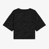 Freddy cropped t-shirt in tone-on-tone zebra print jersey, Size: XS, 2 image