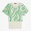 Freddy tank top + cropped t-shirt set with a zebra print, Μέγεθος: L