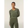 Freddy Seamless long-sleeve cropped shirt in acid wash fabric, Μέγεθος: XS, 2 image