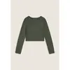 Freddy Seamless long-sleeve cropped shirt in acid wash fabric, Μέγεθος: XS, 6 image