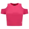 Freddy Form-fitting ribbed fabric crop top with cut-out shoulders, Μέγεθος: S