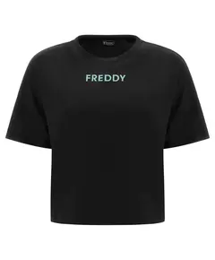Freddy Comfort-fit cropped t-shirt with a contrast FREDDY print, Μέγεθος: S