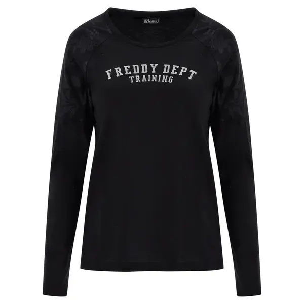 Freddy Long-sleeve t-shirt with floral print panels on the shoulders, Size: S