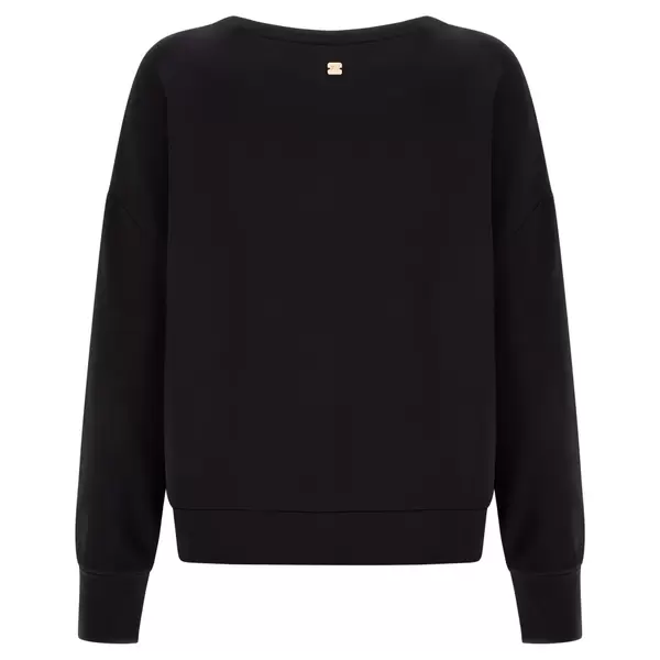 Freddy Round neck sweatshirt with a repeated rhinestone motif on the front, Μέγεθος: S, 5 image