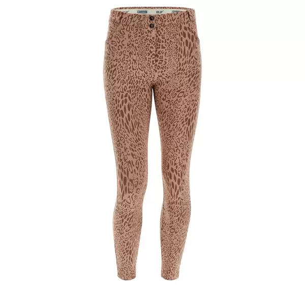 Freddy High-waist WR.UP® trousers in animal print cotton, Μέγεθος: S, 2 image