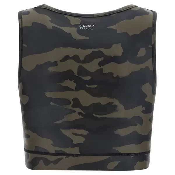 Freddy Camouflage athletic top in glitter-effect performance fabric, Μέγεθος: XS, 2 image
