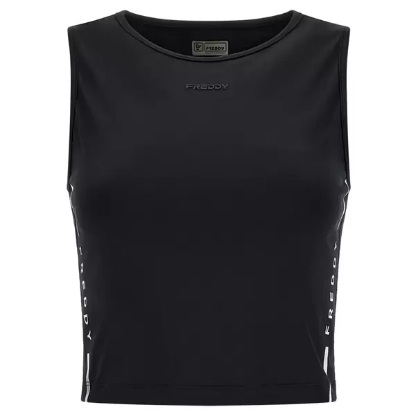 Freddy Cropped top with contrast prints on the sides, Μέγεθος: M