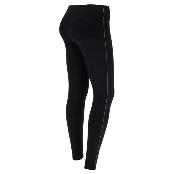 Freddy Ankle length fleece workout leggings with lateral Lurex piping, Μέγεθος: M, 2 image