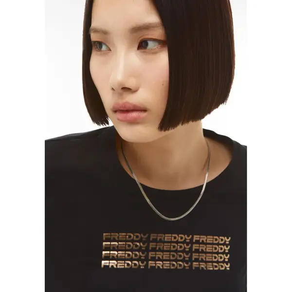 Freddy Long-sleeve t-shirt with a repeated bronze logo, Μέγεθος: XL, 6 image