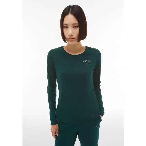 Freddy Long-sleeve t-shirt with a small collegiate glitter print, Μέγεθος: S, 3 image