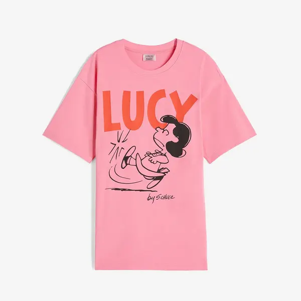 Freddy oversize t-shirt in jersey with a Peanuts print, Size: M