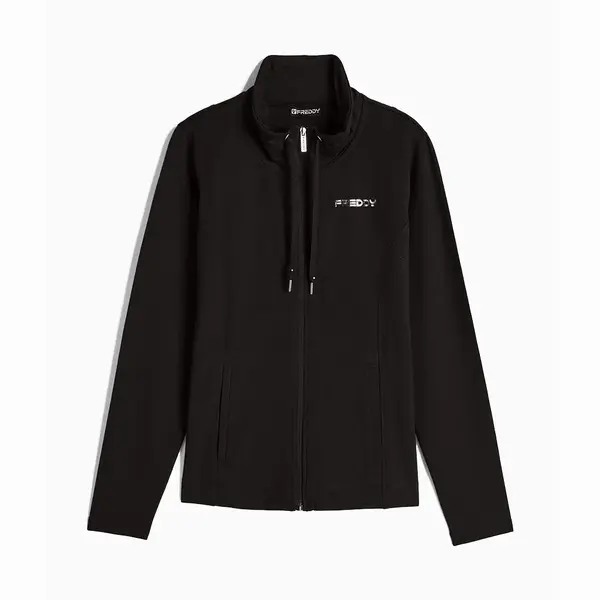 Freddy zip-front sweatshirt with a drawstring funnel collar, Size: L