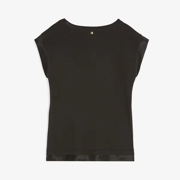 Freddy modal jersey t-shirt with satin inserts, Size: S, 2 image