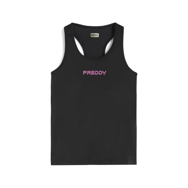 Freddy Athletic tank top in performance fabric with a contrast logo, Μέγεθος: XS