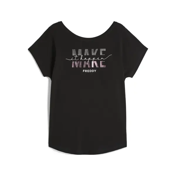 Freddy double-sided comfort-fit t-shirt with metallic graphics, Μέγεθος: M