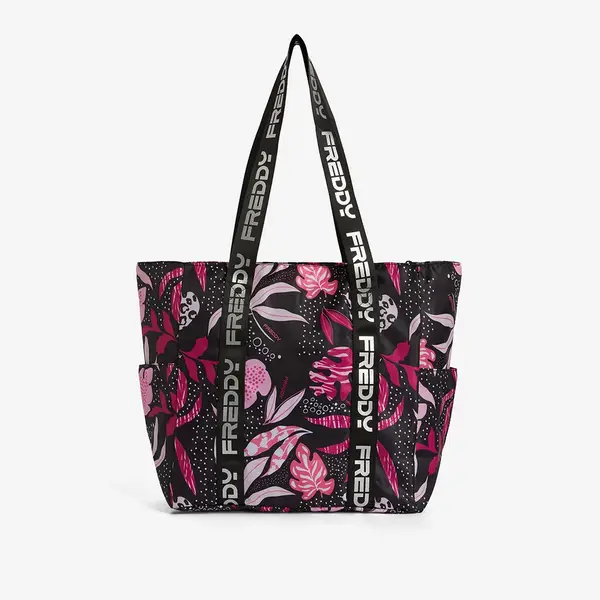 Freddy Tropical print shopper with double silver-tone logo handles, Μέγεθος: 1
