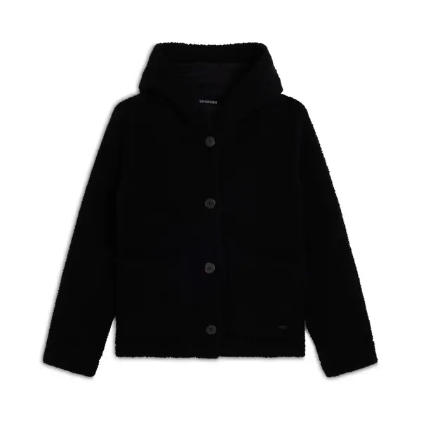 Freddy Sherpa fleece hooded jacket with a button closure, Μέγεθος: S