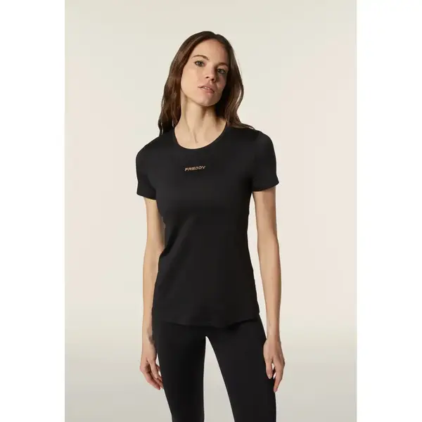 Freddy athletic t-shirt in performance fabric with a bronze logo, Size: S, 3 image