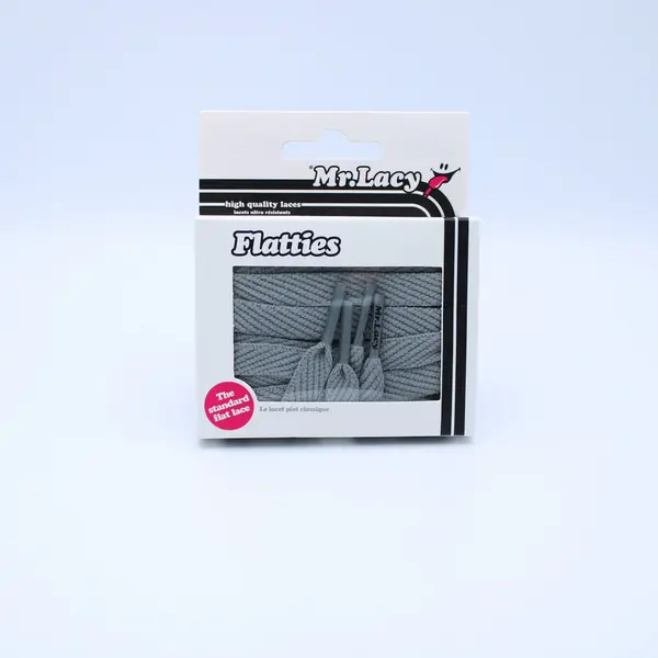 Mr Lacy Flatties 130cm Grey Unisex Cord, Size: 1, 2 image