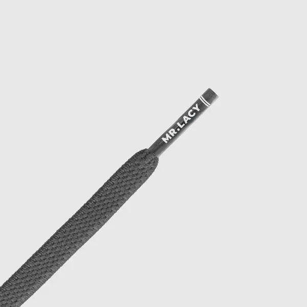 Mr Lacy Flexies 90cm Dark Grey Unisex Cord, Size: 1