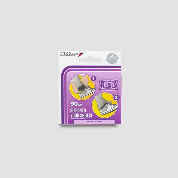 Mr Lacy Flexies 90cm Dark Grey Unisex Cord, Size: 1, 3 image