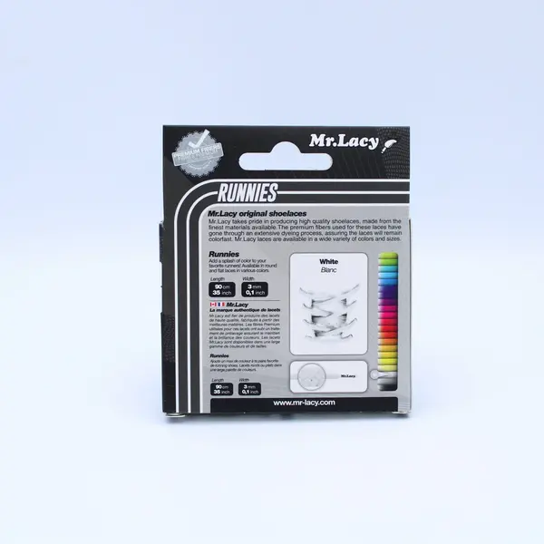 Mr Lacy Runnies Lf Round 90cm White Unisex Cord, Size: 1, 3 image