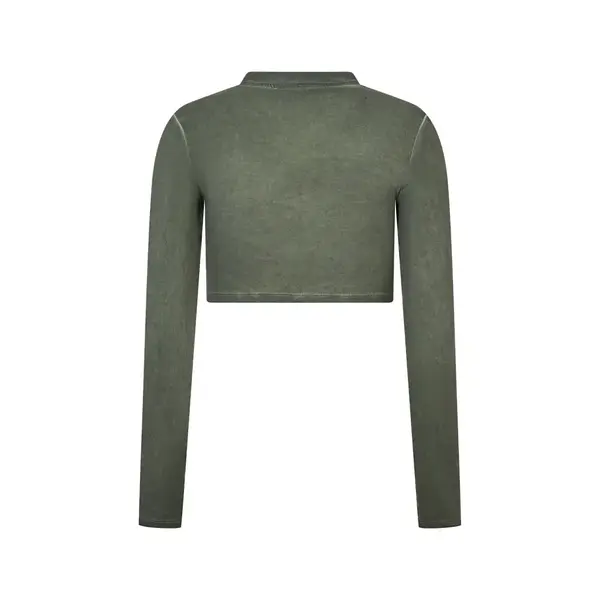 Freddy Cropped long-sleeve garment-dyed shirt in jersey, Μέγεθος: S, 4 image