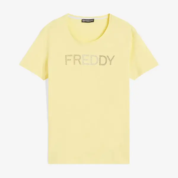 Freddy Jersey t-shirt with a metal stud maxi logo, Size: M, 3 image