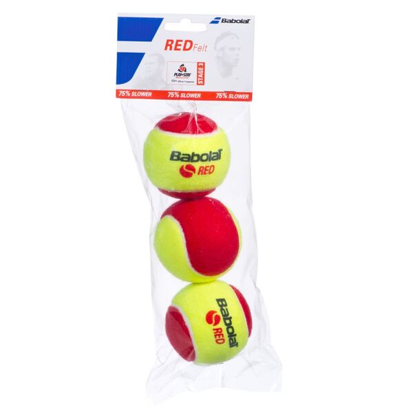 Babolat Red Felt X3 Μπαλάκια Τένις, Μέγεθος: 1
