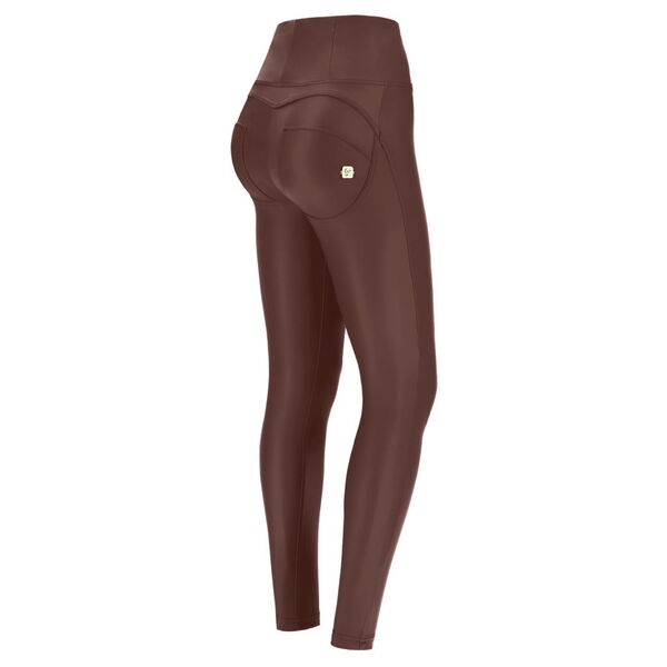 Freddy High waist skinny WR.UP® shaping trousers in faux leather, Μέγεθος: M