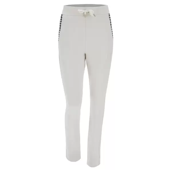 Freddy Straight leg trousers with houndstooth fabric on the pockets and cuffs, Μέγεθος: L