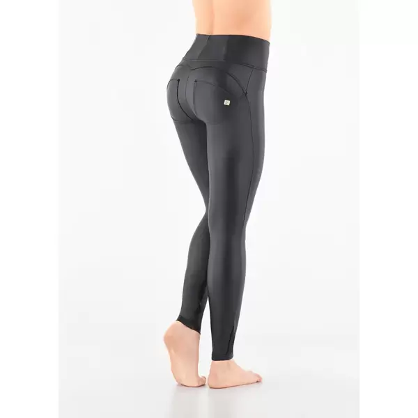 Freddy Γυναικείο Παντελόνι WR.UP® skinny push up faux leather trousers with high waist and zip, Μέγεθος: M