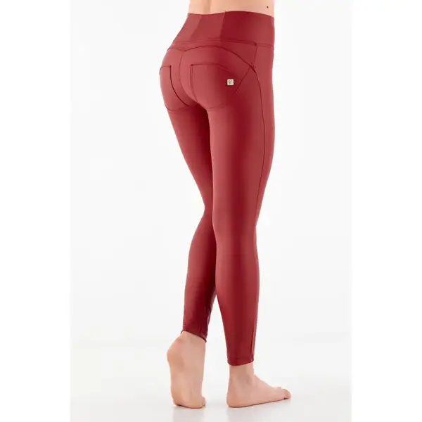 Freddy Γυναικείο Παντελόνι WR.UP® skinny push up faux leather trousers with high waist and zip, Μέγεθος: XS