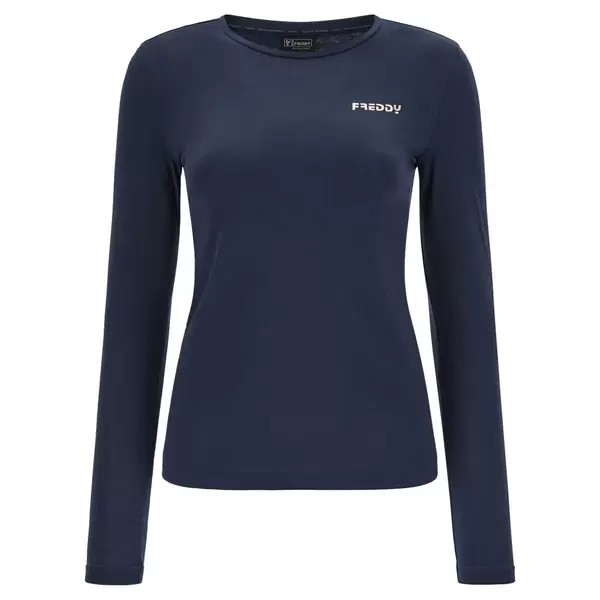 Freddy Long sleeve stretch t-shirt with a copper-hued Freddy logo Γυναικείο Μακρυμανικο, Μέγεθος: XS