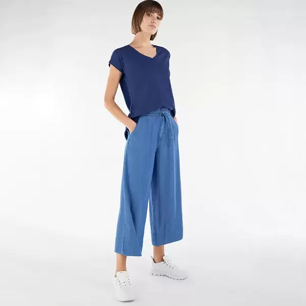 Freddy Comfortable fitting culottes in shuttle-woven denim, Μέγεθος: S