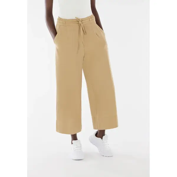 Freddy Cropped viscose linen trousers with wide leg, Μέγεθος: XS